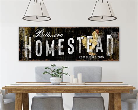 Personalized Family Homestead Sign Vintage Rustic Wall Decor - Etsy