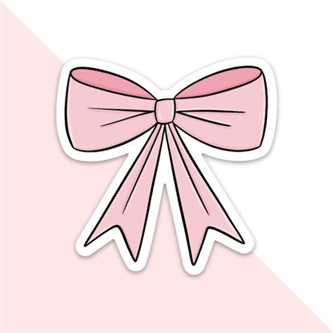 Pink Bow Sticker | Gift wrapping inspiration, Pink notebook, Stylish ...