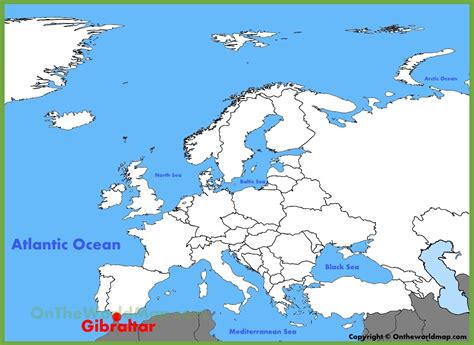 Gibraltar location on the Europe map - Ontheworldmap.com