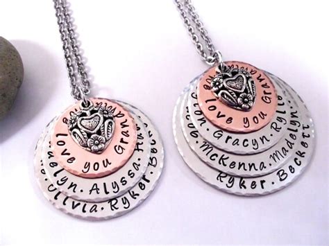 Grandma Jewelry Grandma Necklace Personalized by CharmAccents