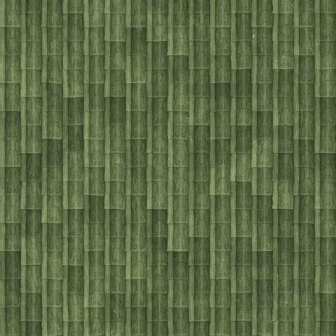 Green Patterned Ceramic Roof Tiles PBR Texture