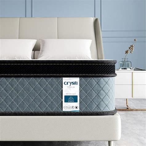 Crystli 8-Inch Twin Medium Firm Memory Foam Innerspring Hybrid Mattress ...