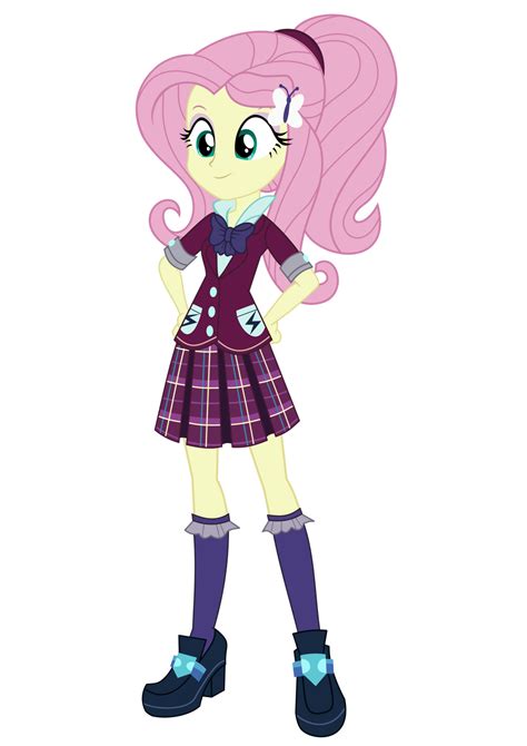 Fluttershy - Crystal Prep Uniform by mlpcompilation on DeviantArt