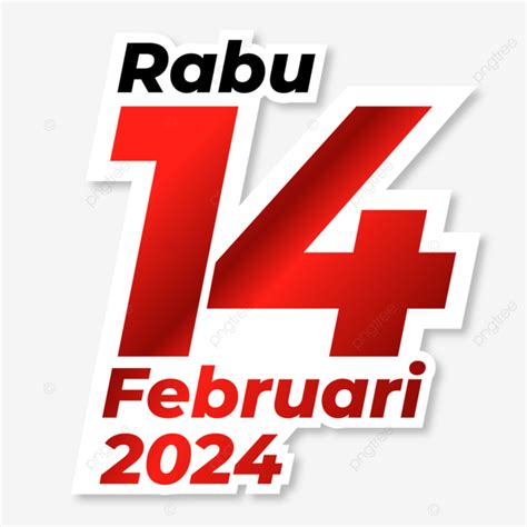 Logo 14 Februari 2024 Hari Pemilu Indonesia Vektor, 14 Februari, 2024 ...