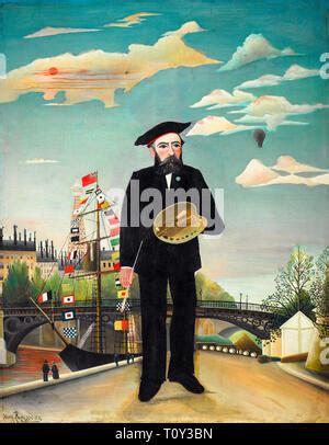 Henri Rousseau, self portrait, Myself, Portrait – Landscape (detail ...