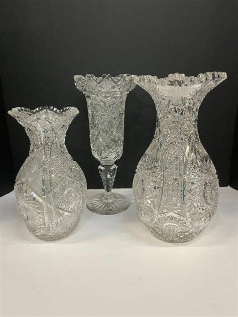 Cut Glass Vases Auction