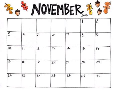 Free November calendar printable! | Calendar 2019 printable, Calendar ...