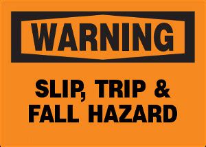 Warning Slip, Trip & Fall Hazard Aluminum Sign