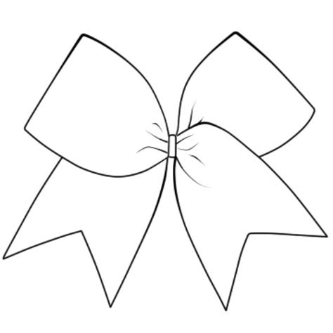 Cheer Bow Outline Drawing Sketch Coloring Page