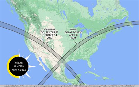 National Eclipse | Eclipse Maps | October 14, 2023 and April 8, 2024 ...