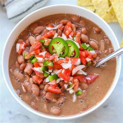 Healthy Slow Cooker Pinto Beans - Vegan Blueberry