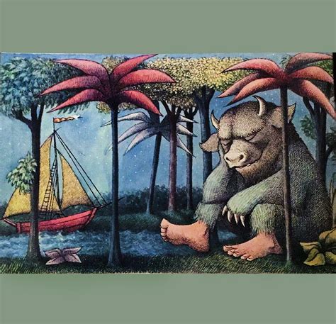 Iconic illustration by Maurice Sendak: "Where the Wild Things Are ...