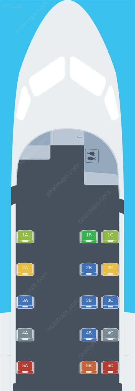 Seat map of REX Airlines Saab S340 aircraft