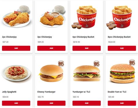 Jollibee Singapore Menu Prices Updated 2023