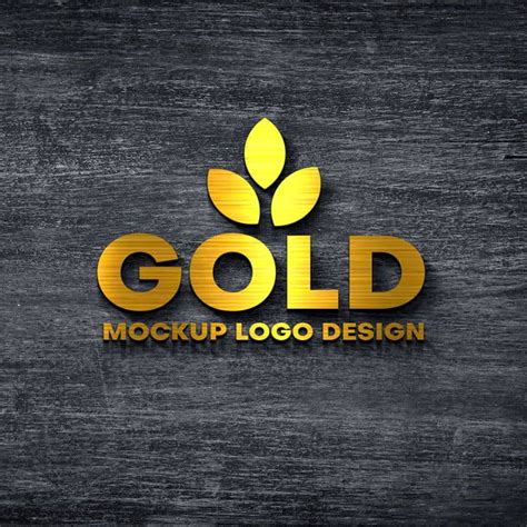 Free Gold Logo Mockup Design