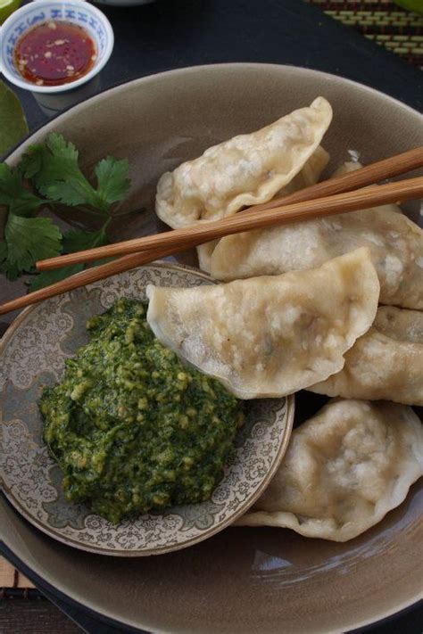 Tibetan Momos with Coriander Pesto, been making momos for years, ever ...