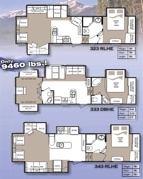 Keystone Montana High Country fifth wheel floorplans - large picture