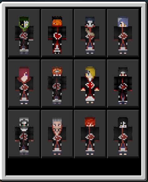 Akatsuki Skin Pack | Minecraft Skin Packs