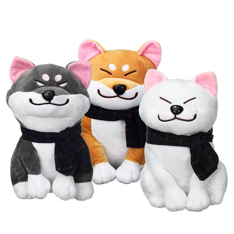 Kawaii Stuffed Plush Toy Doge Puppy Doll With Scarf Shiba Inu Dog Soft ...