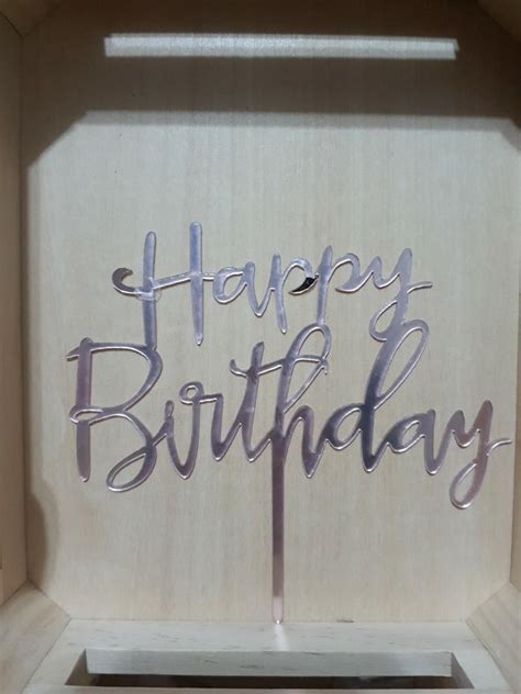 Calligraphy Happy Birthday Cake Topper, Hobbies & Toys, Stationery ...