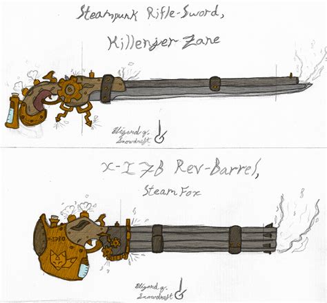 Steampunk Guns, Colored by blizardq on DeviantArt