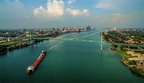 Elevated View Of Ambassador Bridge Photograph by Panoramic Images ...