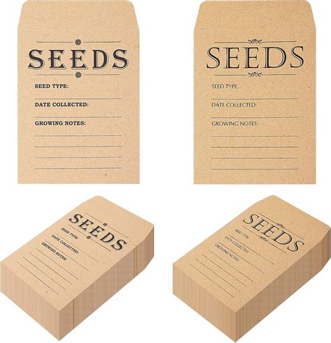 Custom Biodegradable Vegetable Seed Packets Envelopes for Seed Packets ...