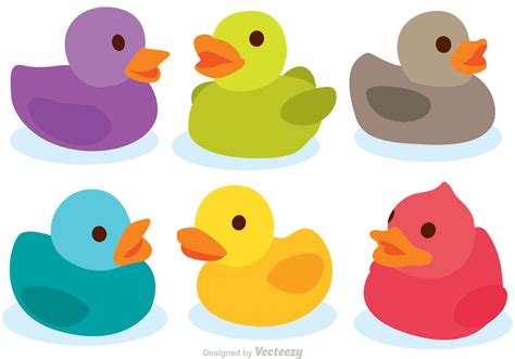 Colorful Rubber Duck Vectors 90200 Vector Art at Vecteezy