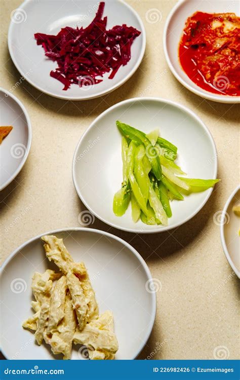 Korean Banchan Side Dishes stock photo. Image of chopsticks - 226982426