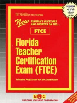 Florida Teacher Certification Exam (Ftce) by Jack Rudman ...