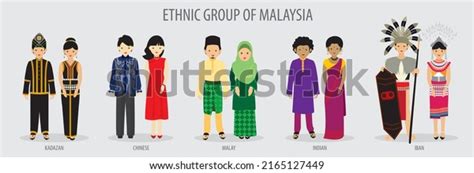 Ethnic Group Malaysia Malay Chinese Indian Stock Vector (Royalty Free ...