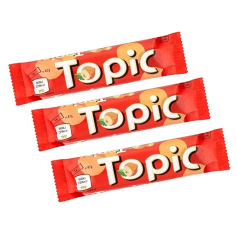 Topic chocolate Bar 47g - 3 For £1