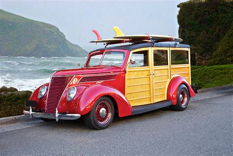 1937 Ford Woody Surf Wagon Photograph by Dave Koontz