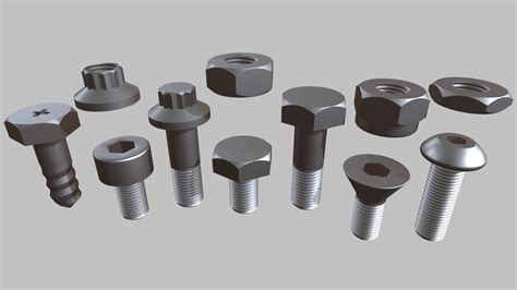 Nuts And Bolts - Download Free 3D model by Ryan King Art (@ryankingart ...