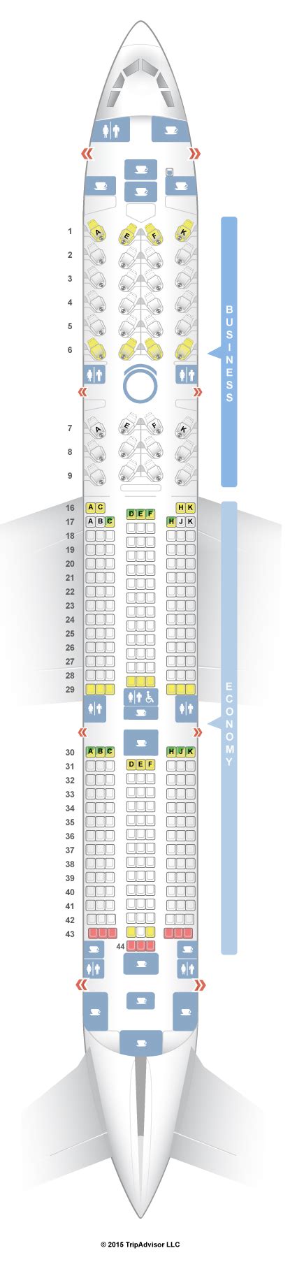 SeatGuru Seat Map Qatar Airways Airbus A350 (350) | Qatar airways ...