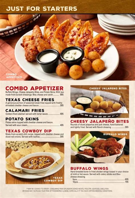 TEXAS ROADHOUSE MENU PHILIPPINES & UPDATED PRICES 2024