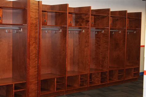 Wood Sports Locker Installations by All Wood Lockers