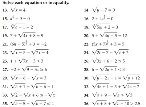 Solving Radical Equations Worksheet Key - Tessshebaylo