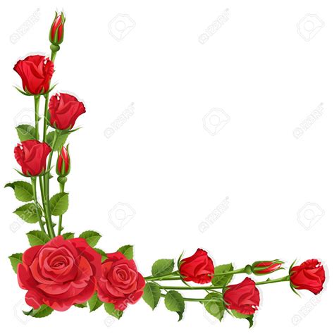 Red Roses Border Clipart