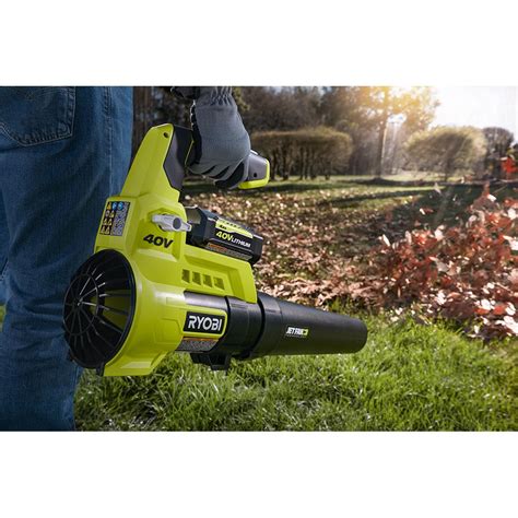 RYOBI 40 Volt Cordless Battery Variable-Speed Jet Fan Leaf Blower Kit