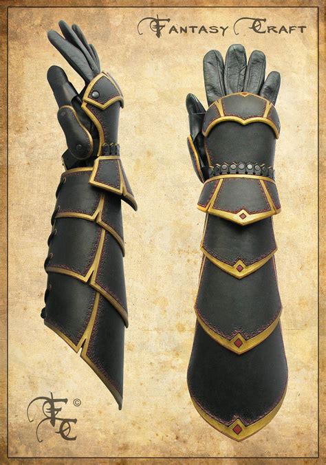 Leather bracers with hand protection by Fantasy-Craft on DeviantArt