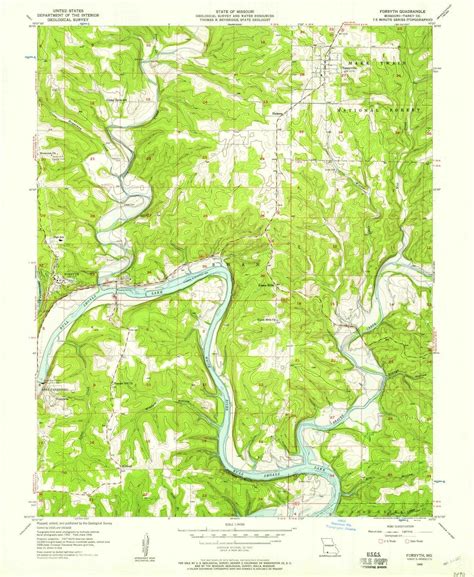 1956 Forsyth, MO - Missouri - USGS Topographic Map - Historic Pictoric