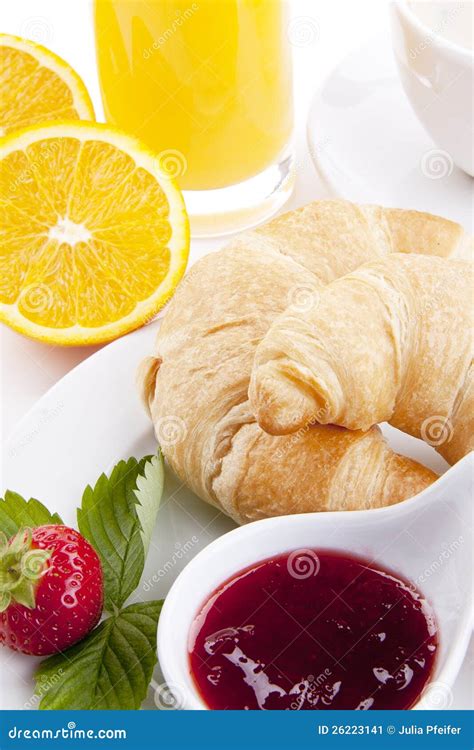 Traditional French Breakfast Croissant Stock Image - Image of energy ...