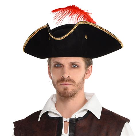 Party City Tricorn Pirate Hat for Adults, Halloween Costume Accessory ...