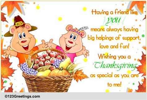 A Special Thanksgiving... Free Friends eCards, Greeting Cards | 123 ...