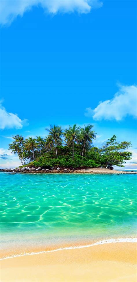 Beach Island Wallpaper | Живописные пейзажи, Тропические пляжи ...