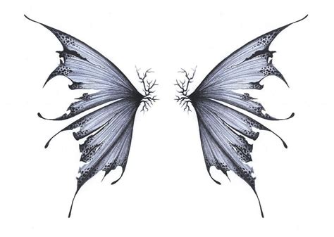 Fairy Wings 001 | Fairy wing tattoos, Wings drawing, Fairy wings drawing