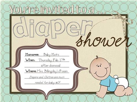 Diaper Party Invitations Templates Free