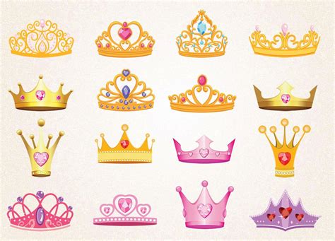 16 x Princess Crowns Clipart/Pink Crowns/Gold Crowns/Princess | Etsy ...