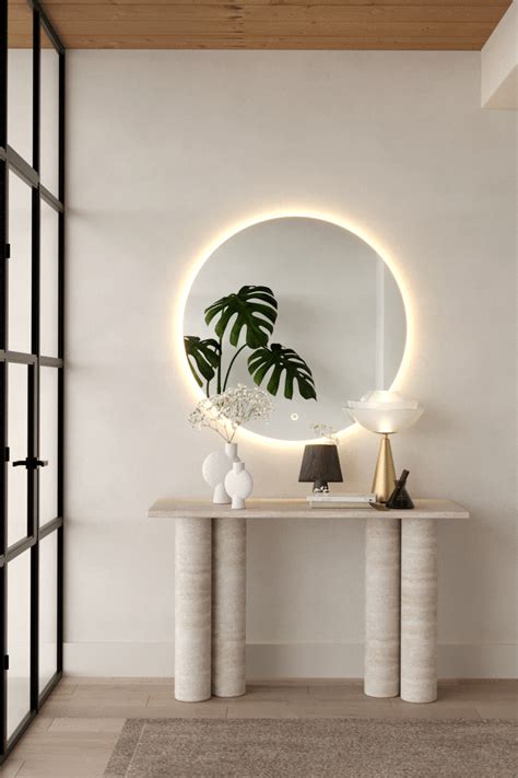 Frameless Round Mirror with LED (3 Sizes) - Homekode